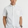 Short Sleeve Brighton Oxford Organic Shirt - White