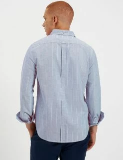 Custom Brighton Oxford Organic Shirt - Ocean Blue Chalk Stripe 8 Custom Brighton Oxford Organic Shirt - Ocean Blue Chalk Stripe -clothing Shop M407BEN0001 LIGHT BLUE CHALK STRIPE 4copy d5109d38 1c62 4e2d 822f ea30701475e8 scaled