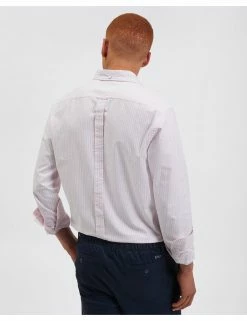 Brighton Oxford Organic Stripe Shirt - Pink Bengal Stripe -clothing Shop M407BEN0001 PINKBENGALSTRIPE 6