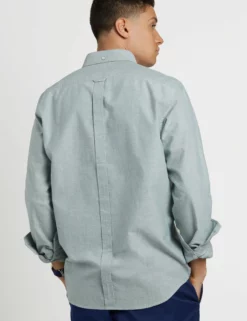 Brighton Oxford Organic Shirt - Forest Green -clothing Shop M407BEN0002FORESTGREEN BM 3 scaled