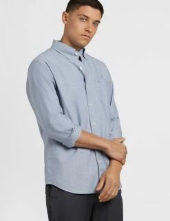 Brighton Oxford Organic Shirt - Navy -clothing Shop M407BEN0002NAVY BM