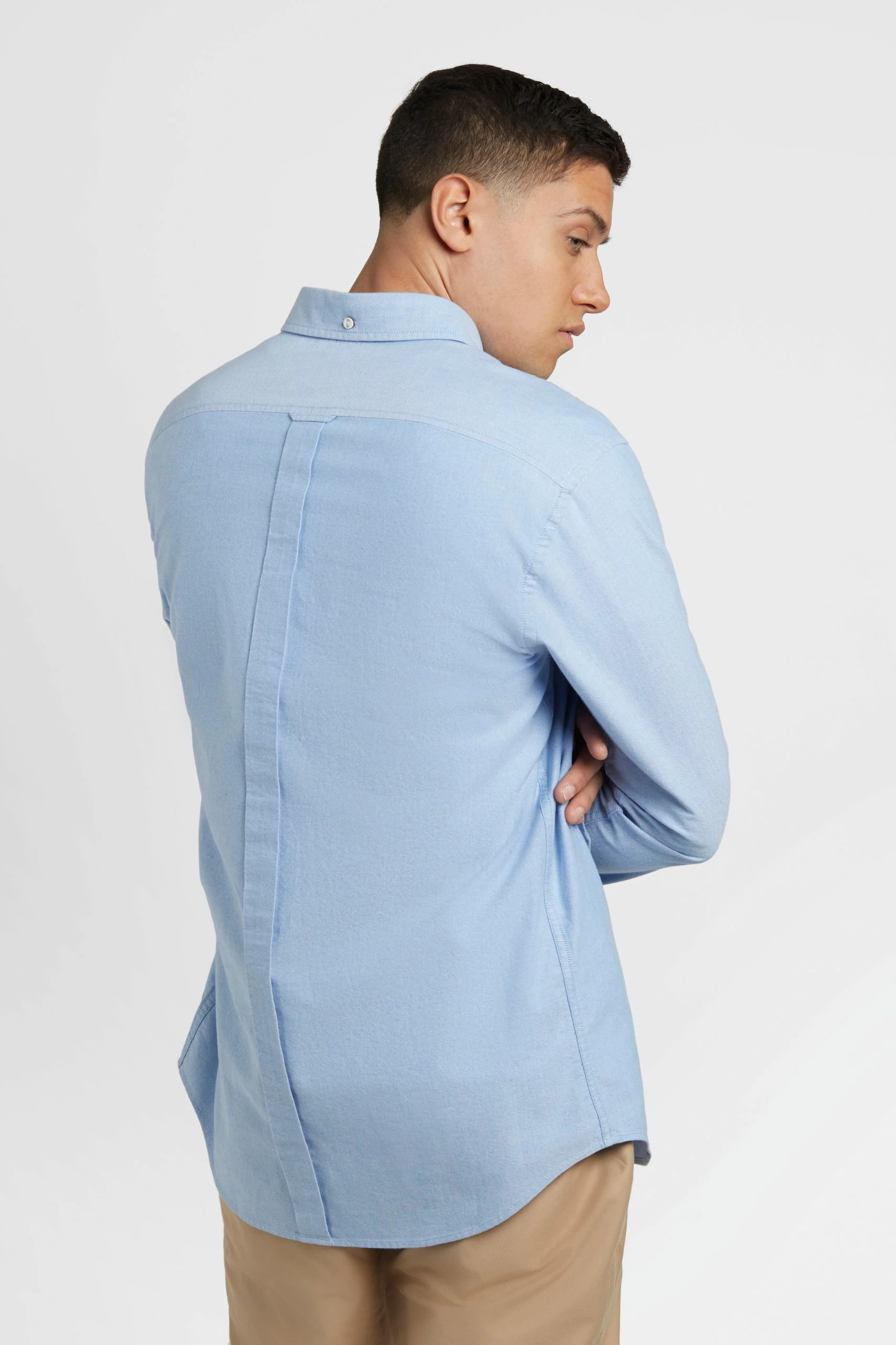 Brighton Oxford Organic Shirt - Pale Blue - Image 3