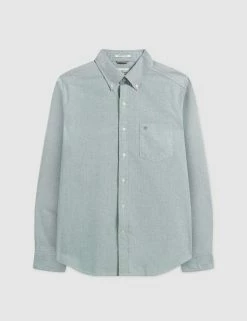 End-On-End Beatnik Wash Shirt - Forest Green -clothing Shop M407BEN0002 FOREST GREEN 1