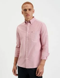 Brighton Oxford Organic Shirt - Light Red -clothing Shop M407BEN0002 LIGHT RED 2