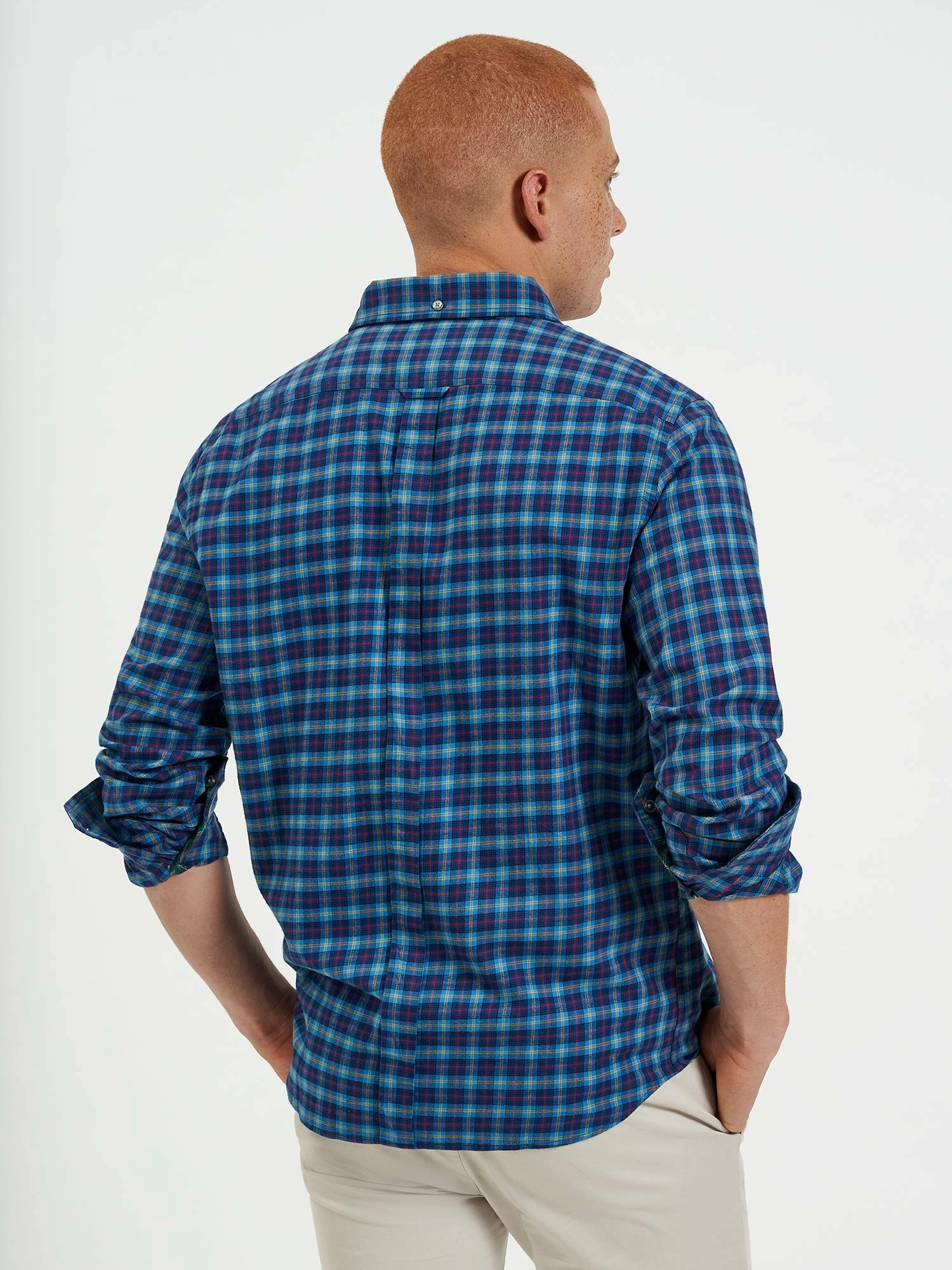 Custom House Tartan Shirt - Navy 5 Custom House Tartan Shirt - Navy - Image 5