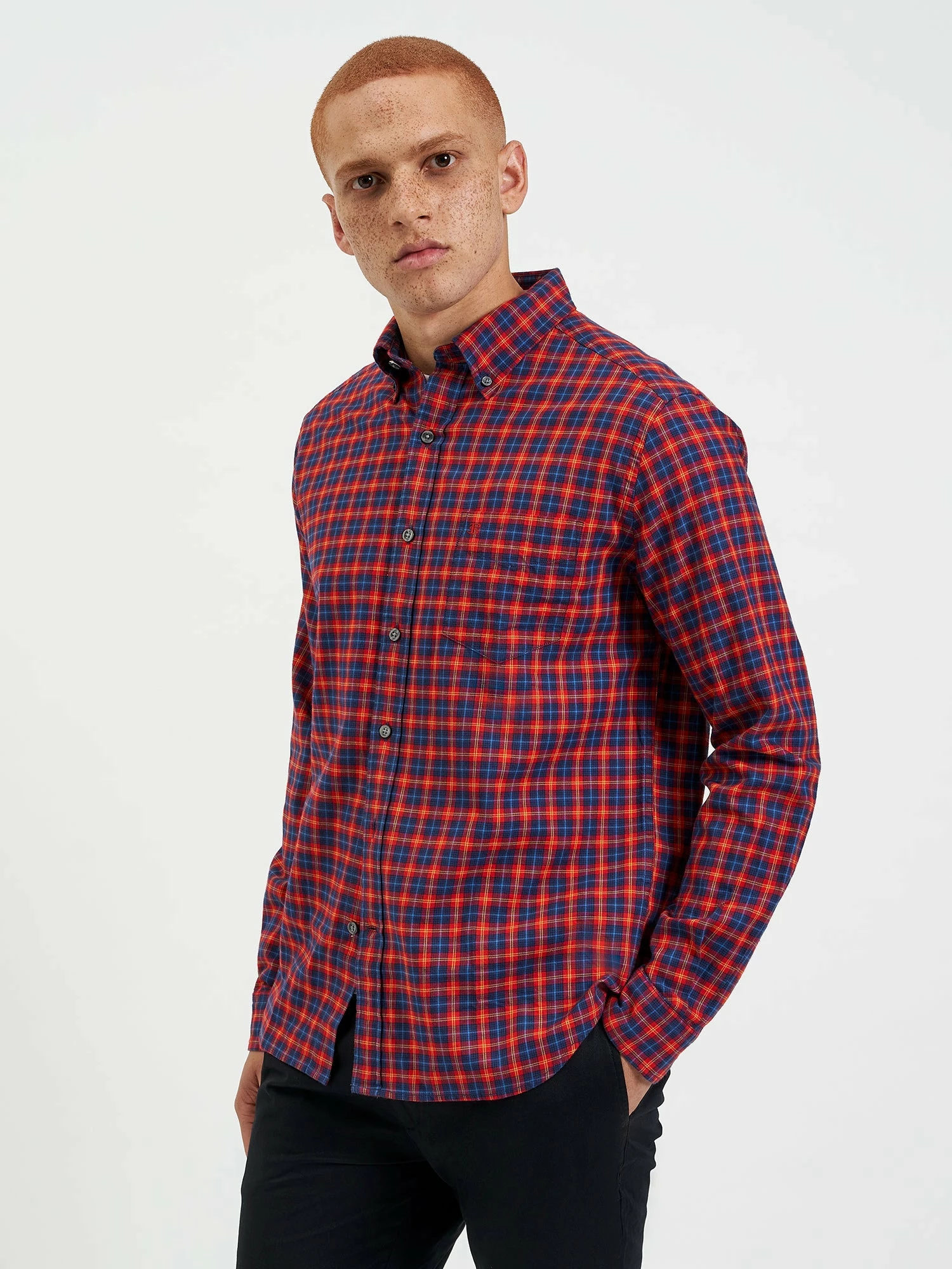 Custom House Tartan Shirt - Red 3 Custom House Tartan Shirt - Red - Image 3