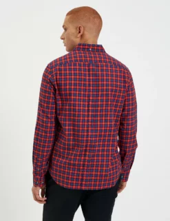 House Tartan Twill Shirt - Red -clothing Shop M407BEN0003 RED 4