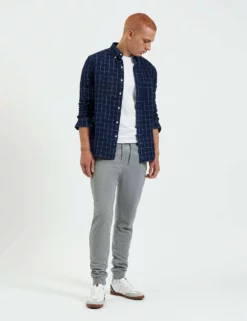 Dalston Blues Beatnik Wash Overshirt - Indigo Check -clothing Shop M407BEN0004 INDIGO DOUBLE CHECK 1