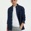 Dalston Blues Beatnik Wash Overshirt - Indigo Check