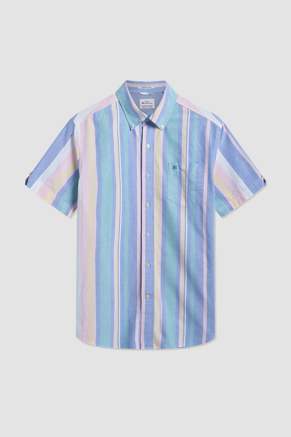 Short Sleeve Brighton Oxford Organic Stripe Shirt 6 Short Sleeve Brighton Oxford Organic Stripe Shirt - Image 6