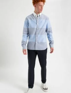 Brighton Oxford Organic Garment Dye Rugby Shirt -clothing Shop M407BEN0006PALEBLUE BM 1 scaled