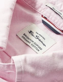 Brighton Oxford Organic Shirt - Dusty Pink -clothing Shop M407BEN002 DUSTY PINK 7