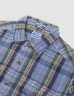 Uniform Shirt Jacket - Dusty Blue -clothing Shop M408BEN0001 DUSTYBLUE 2