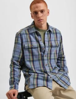 Uniform Shirt Jacket - Dusty Blue -clothing Shop M408BEN0001 DUSTYBLUE 6 sized scaled