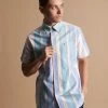 Short Sleeve Brighton Oxford Organic Stripe Shirt