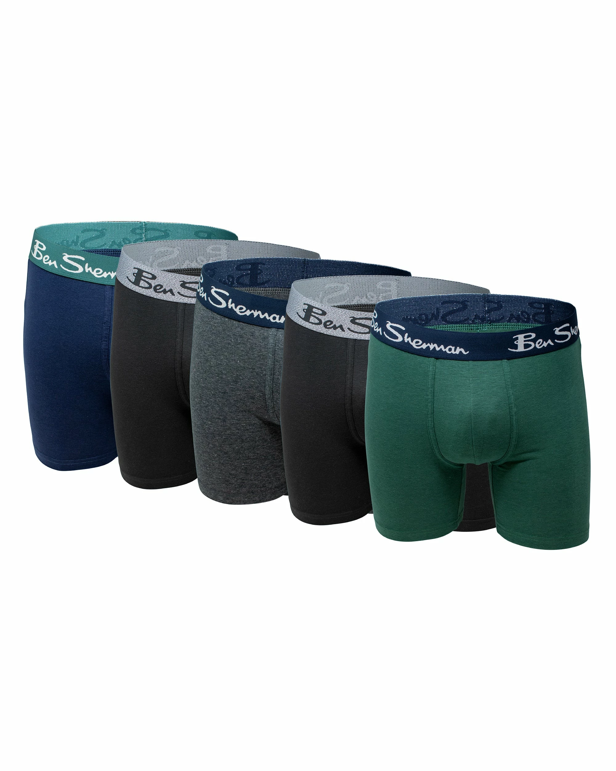 Men's 5-Pack No-Fly Cotton Stretch Boxer Briefs - Multi 1 Men's 5-Pack No-Fly Cotton Stretch Boxer Briefs - Multi