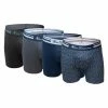 Men's 4-Pack Microfiber Print & Solid No-Fly Boxer Briefs - Multi