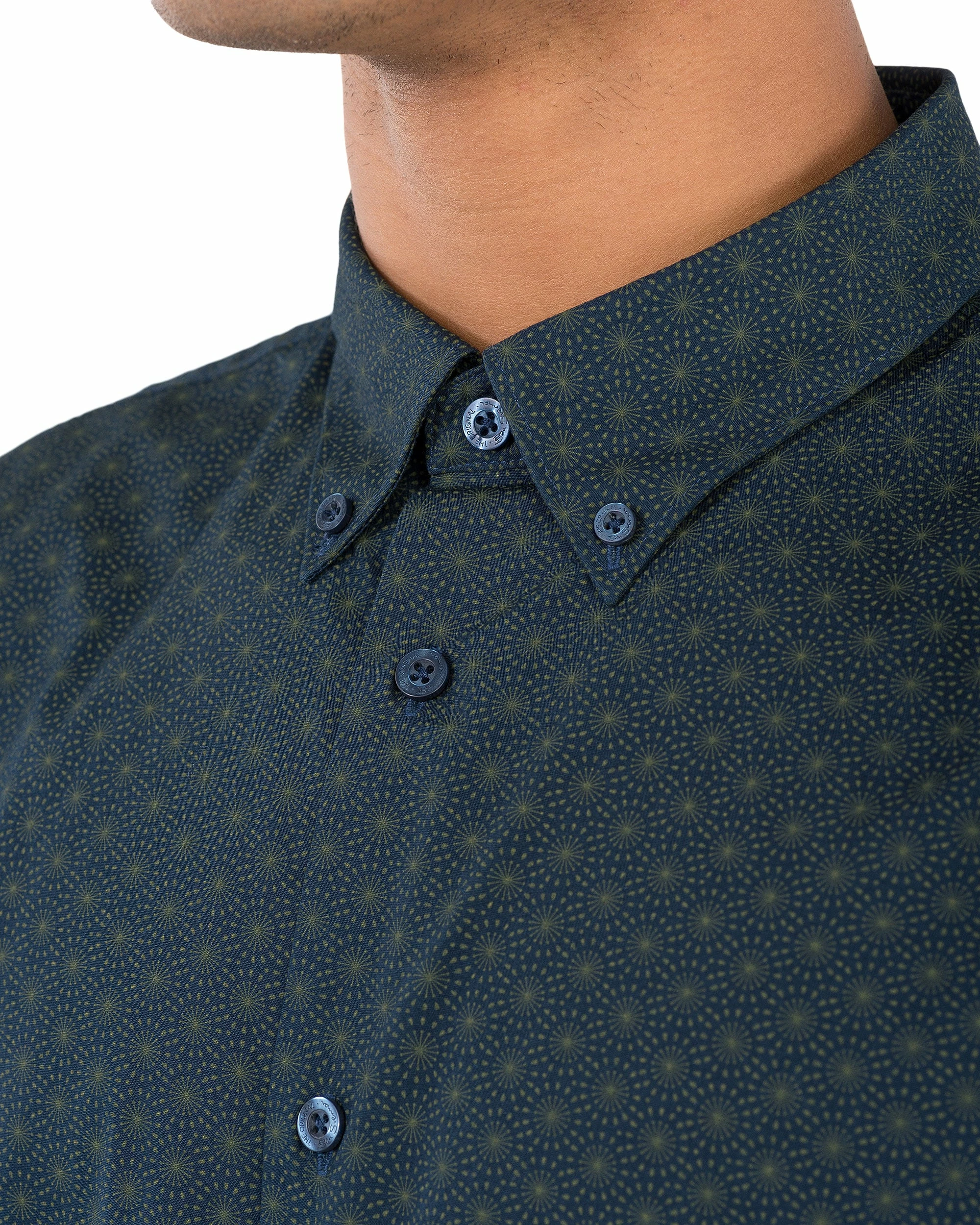 Long-Sleeve Target Floral Print Shirt - Navy 3 Long-Sleeve Target Floral Print Shirt - Navy - Image 3