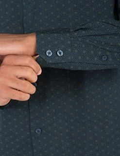 Long-Sleeve Target Floral Print Shirt - Navy 9 Long-Sleeve Target Floral Print Shirt - Navy -clothing Shop ba18f53083 12.sleeve detail