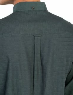Long-Sleeve Switch Twill Shirt - Dark Green 8 Long-Sleeve Switch Twill Shirt - Dark Green -clothing Shop ba18f53090 067.back detail