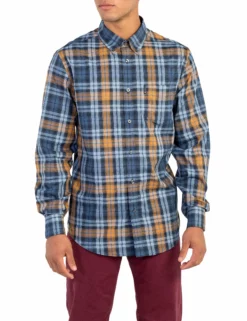 Long-Sleeve Placed End On End Shirt - Mustard