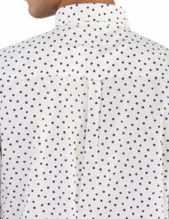 Long-Sleeve Shadow Spot Print Shirt - Snow White 7 Long-Sleeve Shadow Spot Print Shirt - Snow White -clothing Shop ba18f5309l 002.back detail