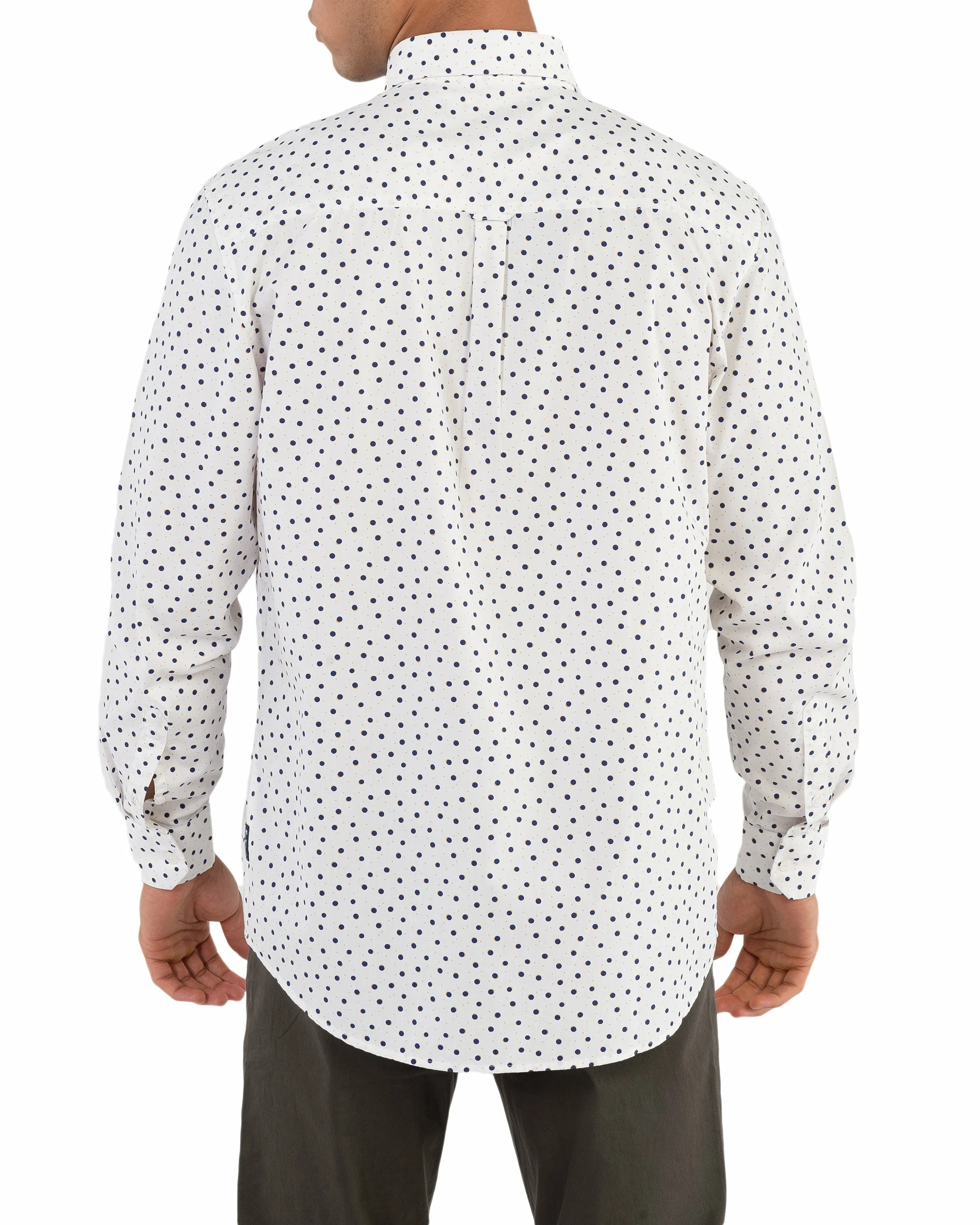 Long-Sleeve Shadow Spot Print Shirt - Snow White 2 Long-Sleeve Shadow Spot Print Shirt - Snow White - Image 2