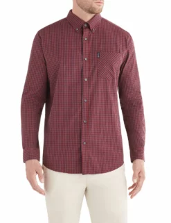 Long-Sleeve Classic Gingham Shirt - Tawny Port