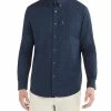 Long-Sleeve Polka Dot Print Shirt - Dark Navy