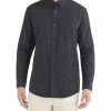 Long-Sleeve Dash Dot Checkerboard Shirt - Black
