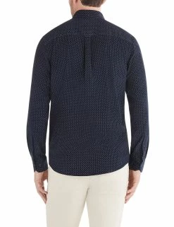 clothing Shop -clothing Shop ba19f90627 974 long sleeve geo print cord shirt ink back