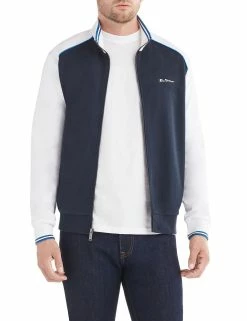 Color Block Track Jacket - White