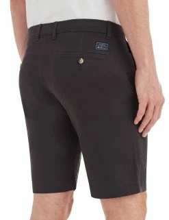 Brushed Stretch Cotton Short - Dark Navy -clothing Shop bg18s14014 025 script stretch sueded short dark navy backpocket