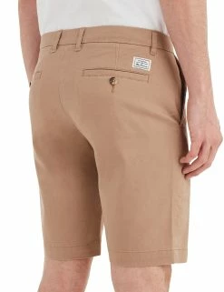 Brushed Stretch Cotton Short - Stone -clothing Shop bg18s14014 bn9 script stretch sueded short stone backpocket