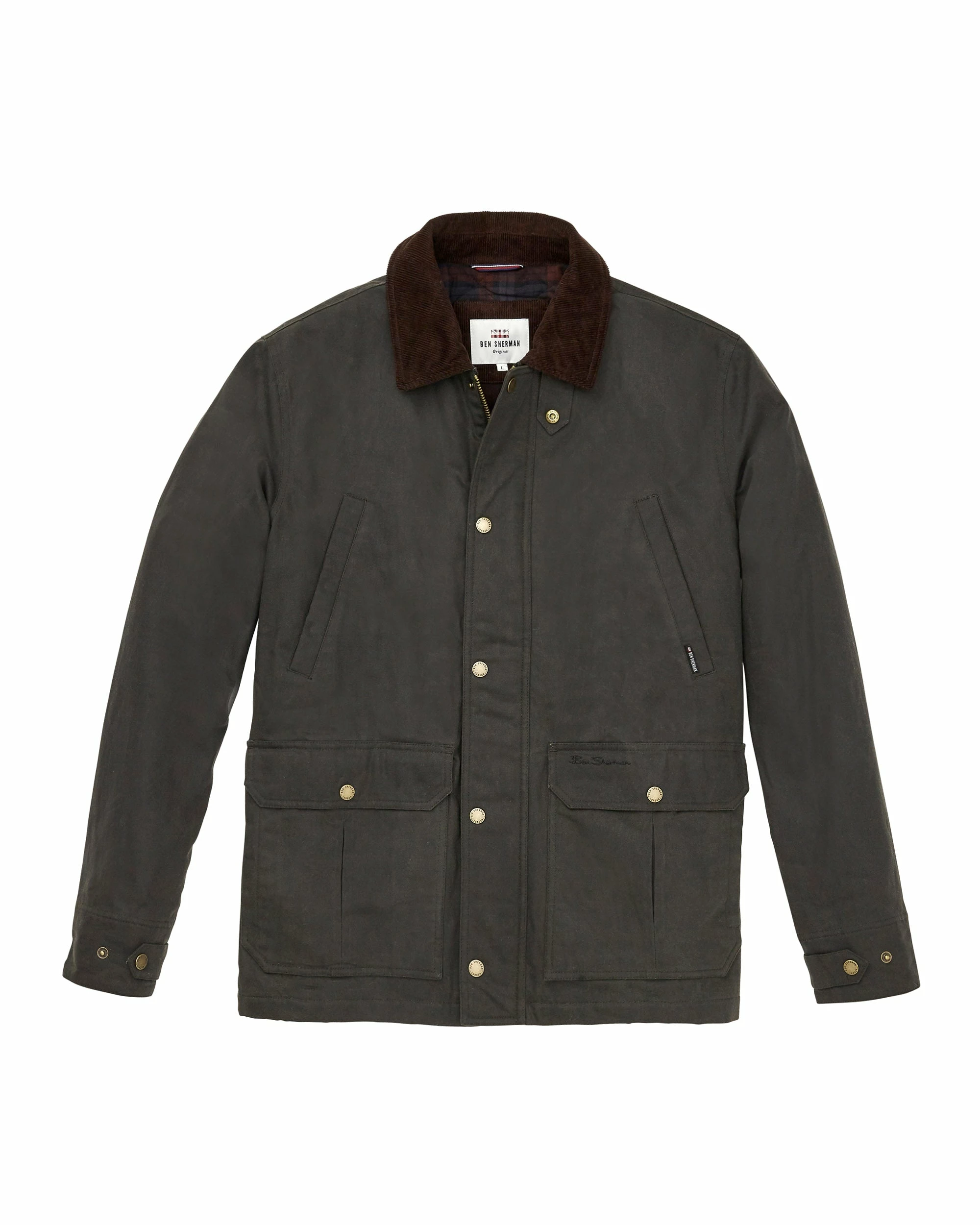 Men's Coated Cotton Jacket With 2 Oz. Fill - Loden 5 Men's Coated Cotton Jacket With 2 Oz. Fill - Loden - Image 5