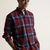 Madras Check Linen Blend Long-Sleeve Shirt