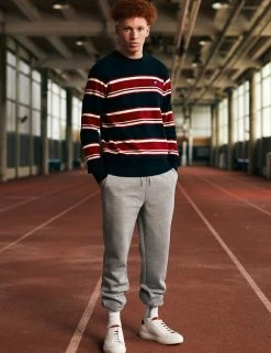 B By Ben Sherman Striped Chunky Knit Sweater - Navy -clothing Shop custom resized 1c9e3820 0099 4056 89f2 94de712262bb