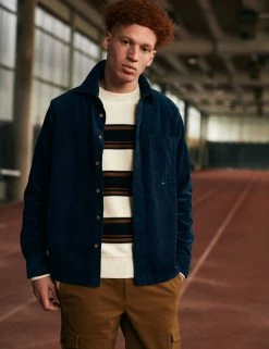 B By Ben Sherman Corduroy Overshirt - Dark Blue