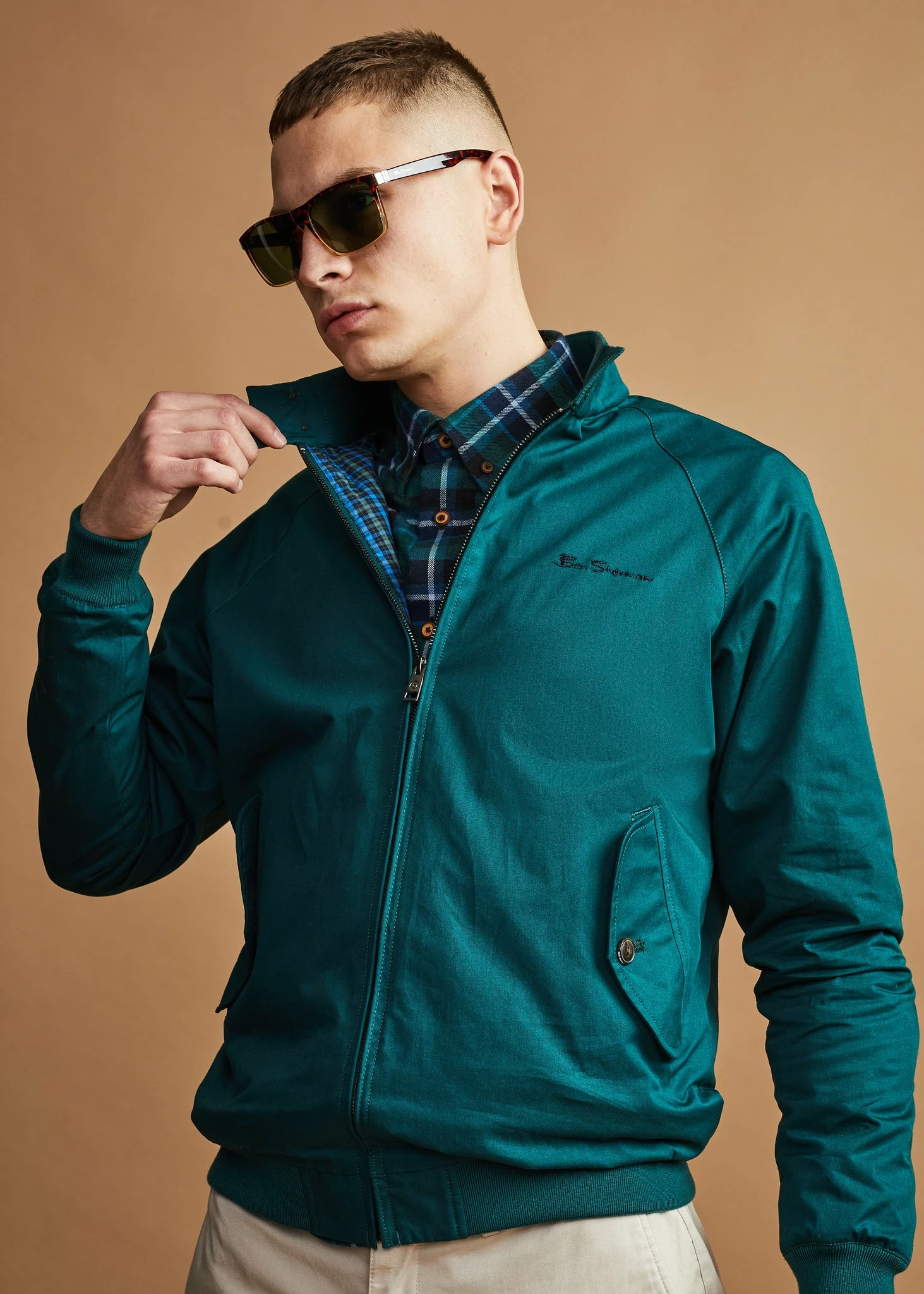 Signature Harrington Jacket - Ocean Green 1 Signature Harrington Jacket - Ocean Green