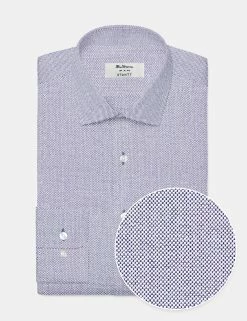 Custom Brighton Oxford Organic Shirt - Navy