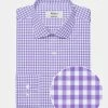 Custom Gingham Shirt - Purple