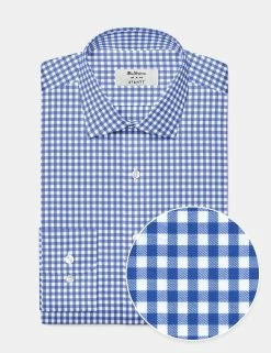 Custom Gingham Shirt - Blue