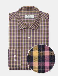 Custom Signature House Check Shirt - Grape