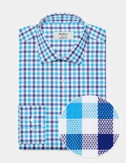Custom Heritage Gingham Check Shirt - Teal