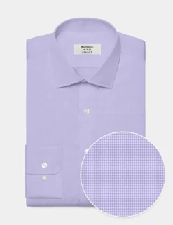 Custom Performance Houndstooth Shirt - Purple