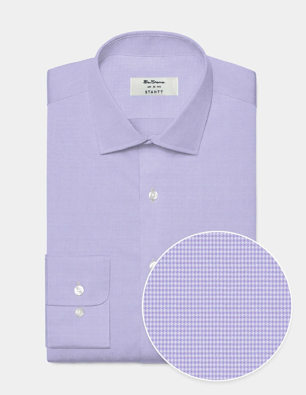 Custom Performance Houndstooth Shirt - Purple 1 Custom Performance Houndstooth Shirt - Purple