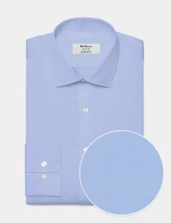 Custom Wrinkle-Resistant Twill Shirt - Light Blue