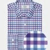 Custom Performance Gingham Shirt - Multi Blue & Purple