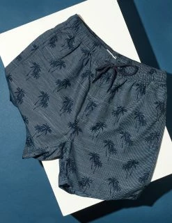 Men's Unawatuna Tropical Print Swim Short - Navy