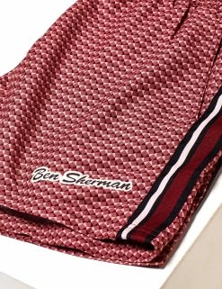 Men's Mandalay Geo Print Swim Short - Pink -clothing Shop l5 3522 bs pnk mens mandalay geo print swim short pink detail